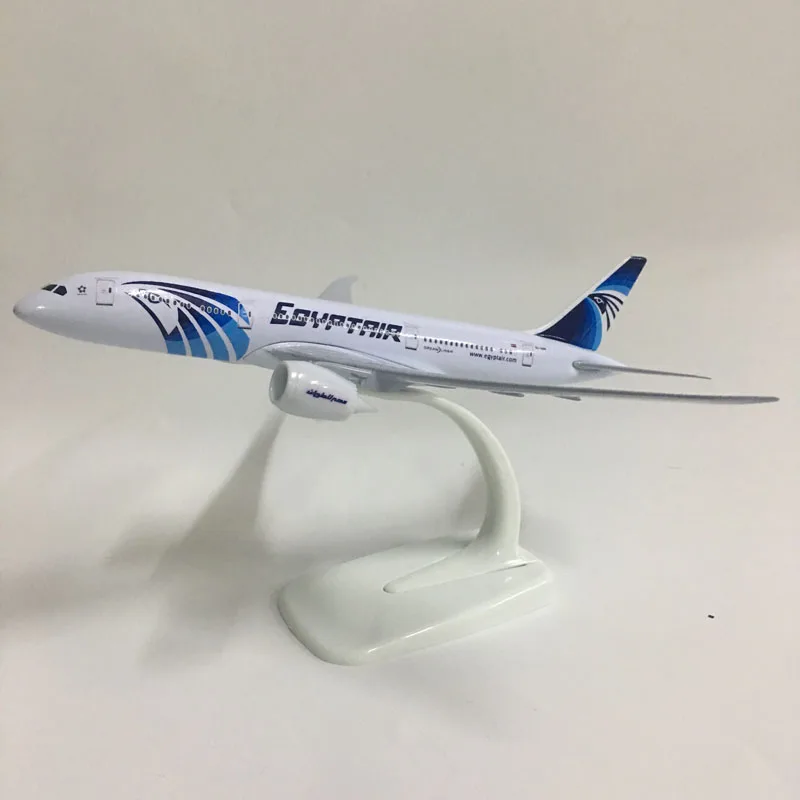 JASON TUTU 20cm Plane Model Airplane EGYPTAIR Boeing 787 Aircraft 1:300 Diecast Metal Airplanes Planes Toys Aeroplan | Игрушки и хобби