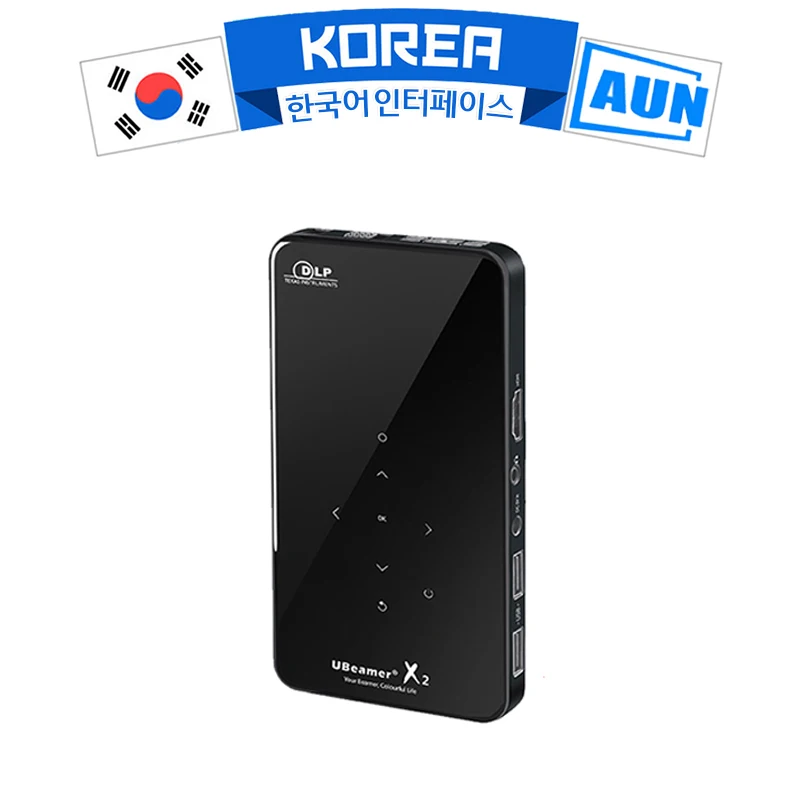 AUN проектор X2 Android 7 1 WIFI. Аккумулятор 4200 мАч. Поддержка 1080p 3D мини (опционально