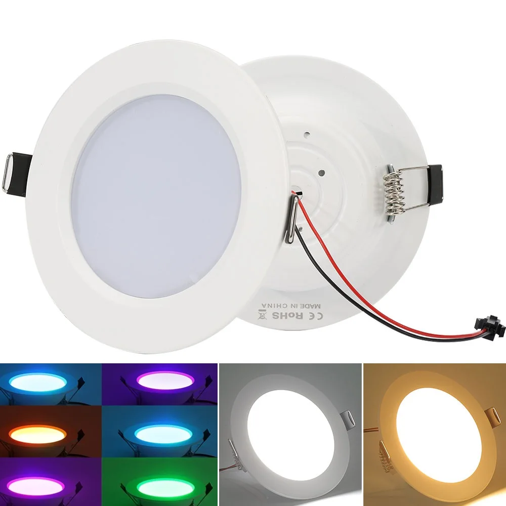 Встраиваемая потолочная светодиодная панельная лампа с RGB/теплым белым светом