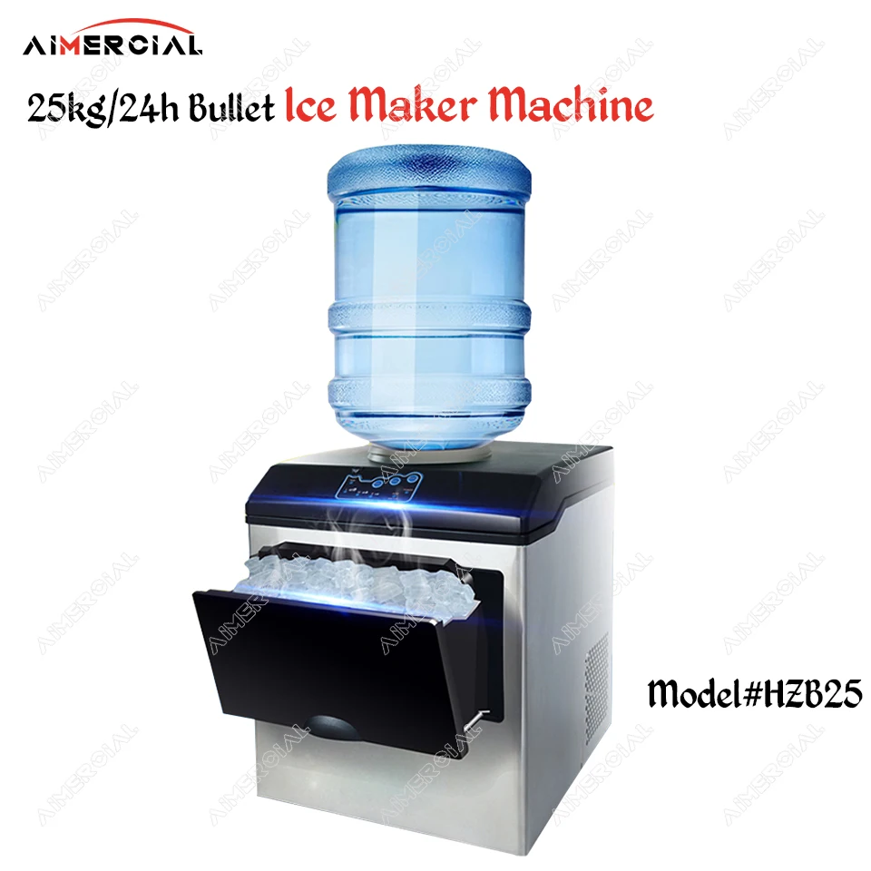

HZB25 electric commercial ice maker machine ice cube maker ice making machine with capacity 25kg/24h