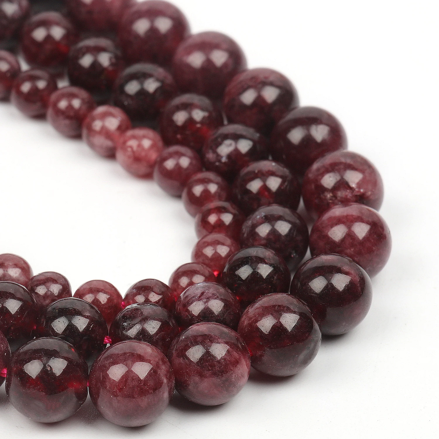 Natural Garnet Beads Round Loose Spacer Beads for DIY Jewelry Making Bracelet Necklace 15 inches 6 8 10  mm Wholesale 2