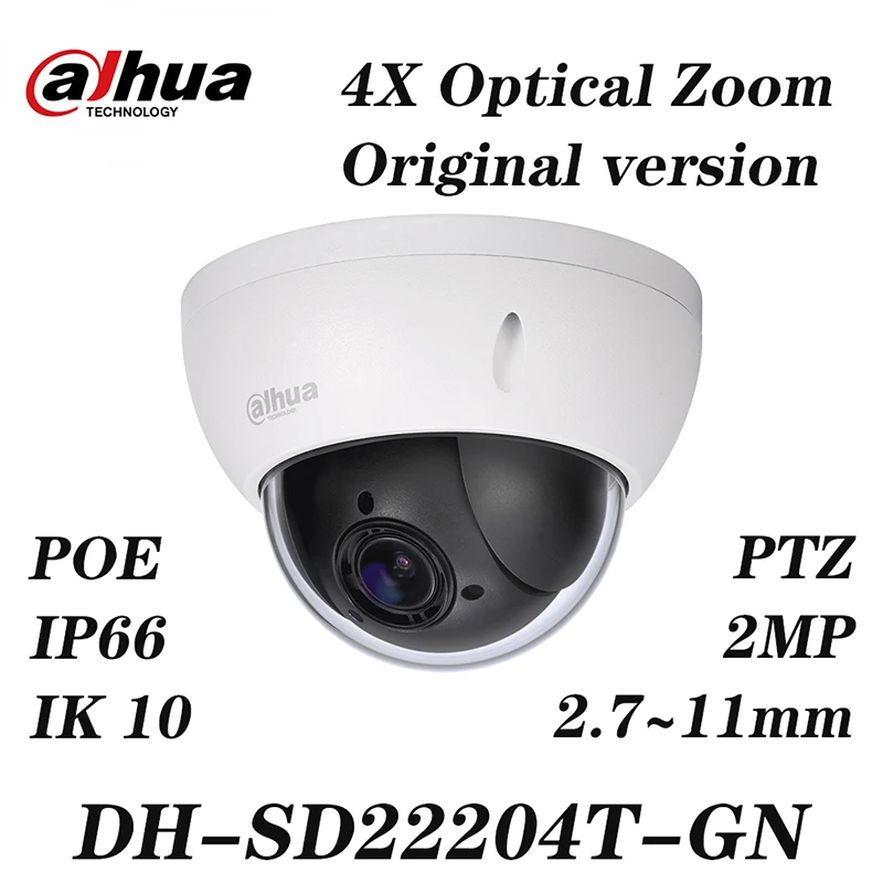 

Dahua SD22204T-GN CCTV IP Camera 2 megapixel Full HD Mini PTZ Dome network 4x optical zoom SD22404T-GN camera with logo