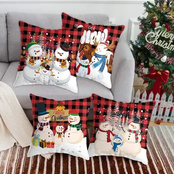 

Christmas Velvet Pillow Case Home Decoration Cushion Cover Christmas Decorative Pillows Cover Sofa Living Room Pillowcase