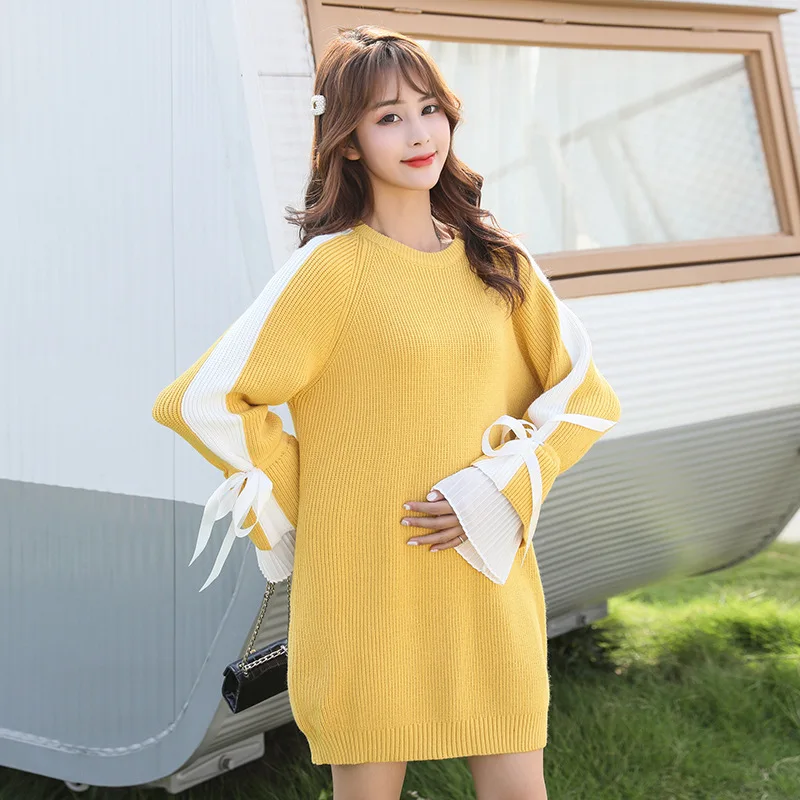

Maternity Clothes Autumn Set Fashion Models 2019 New Style Autumn Clothing Sweater Mid-length Fashion Mom Tops Autumn And Winter