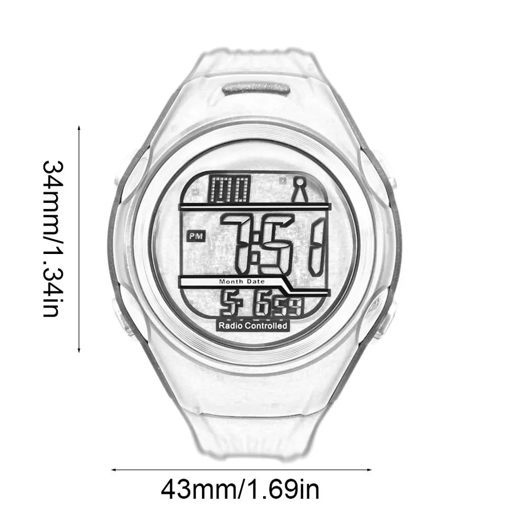 Водонепроницаемые цифровые часы модные уличные спортивные водонепроницаемые часы немецкие частоты DCF радио волна спортивные многофункциональные