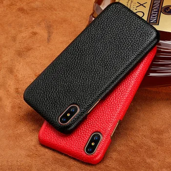 

YMW Genuine Leather Case for iPhone 11 Pro Max Xs Max Xr X Luxury Real Cowhide Leather Phone Cases 11 Back Cover