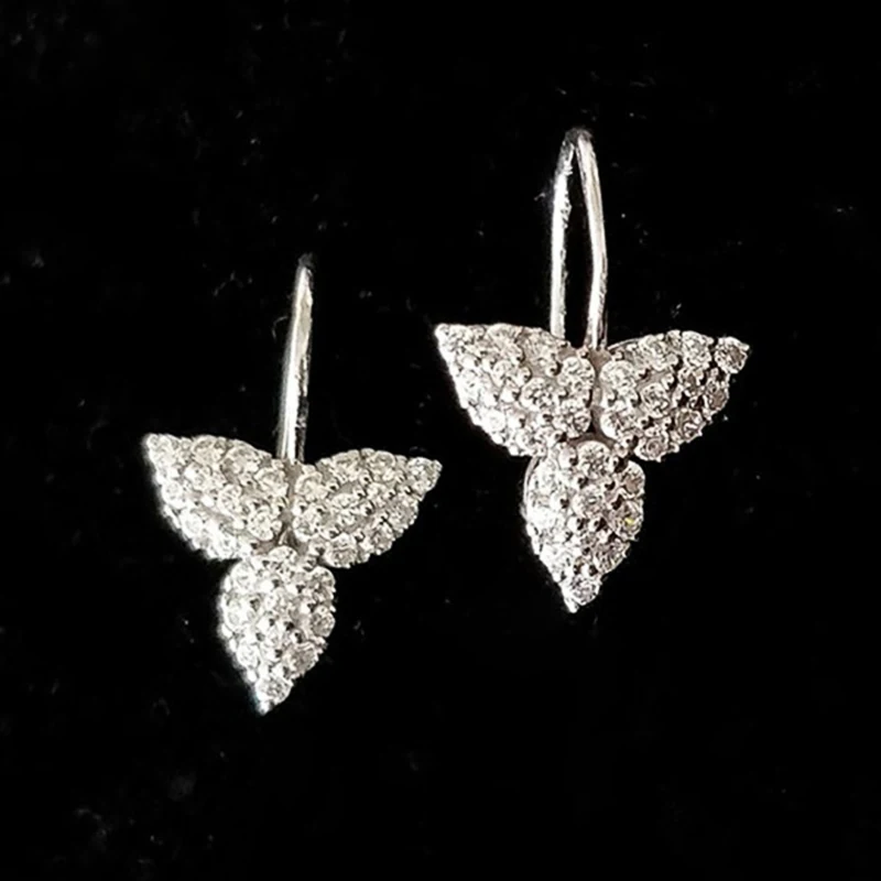 Huitan Partysu Style Exquisite Women Drop Earrings Silver Color/Gold Color Girl Party Elegant Earrings Versatile Fashion Jewelry
