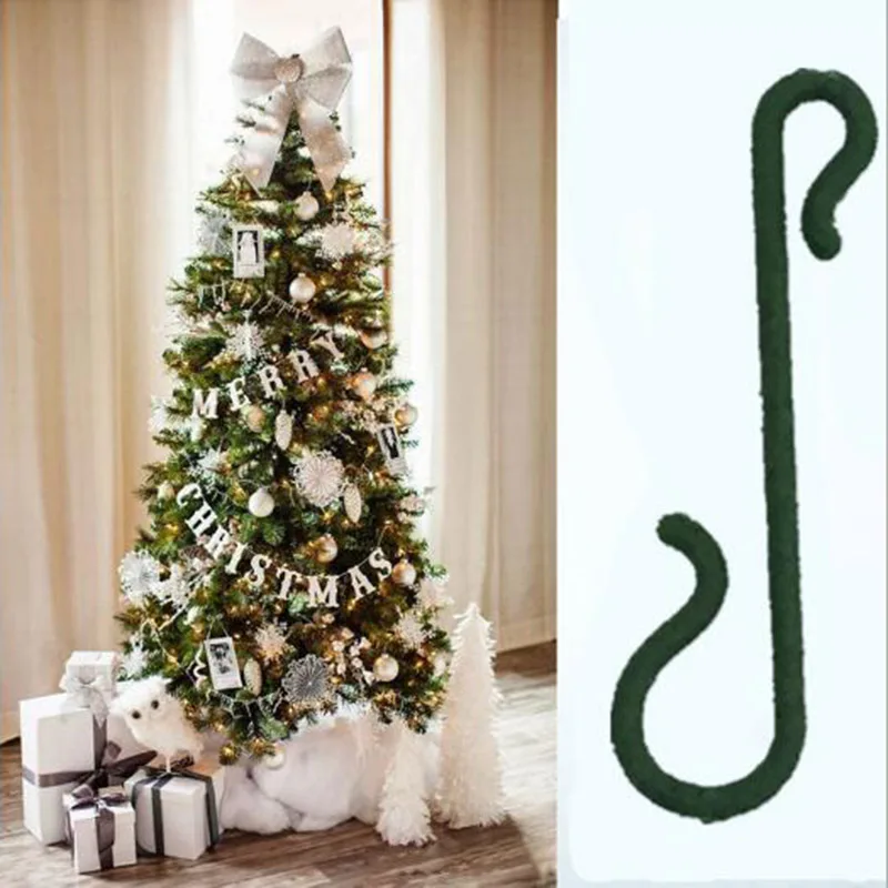 3sheets 30pcs 4cm Christmas tree hanging hooks christmas decorations for home plastic hook Pendants ornament xmas kerst noel | Дом и сад