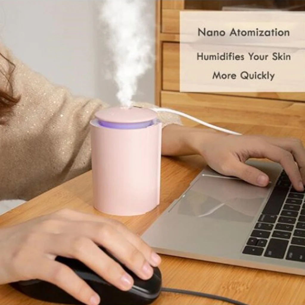 Refillable Cool Mist Humidifier USB Aroma Essential Oil Diffuser Home Spa Yoga Office Study Room