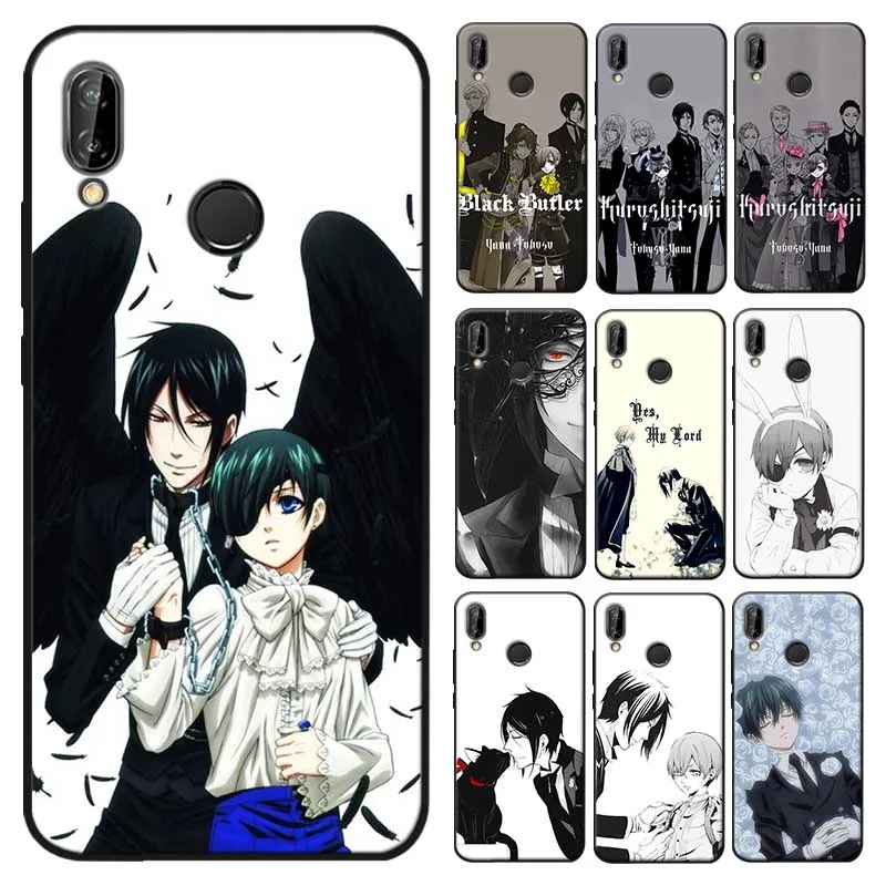 For xiaomi redmi note 7 7a k20 pro 5 6 4x Soft silicone Cover Phone Case Black Butler |