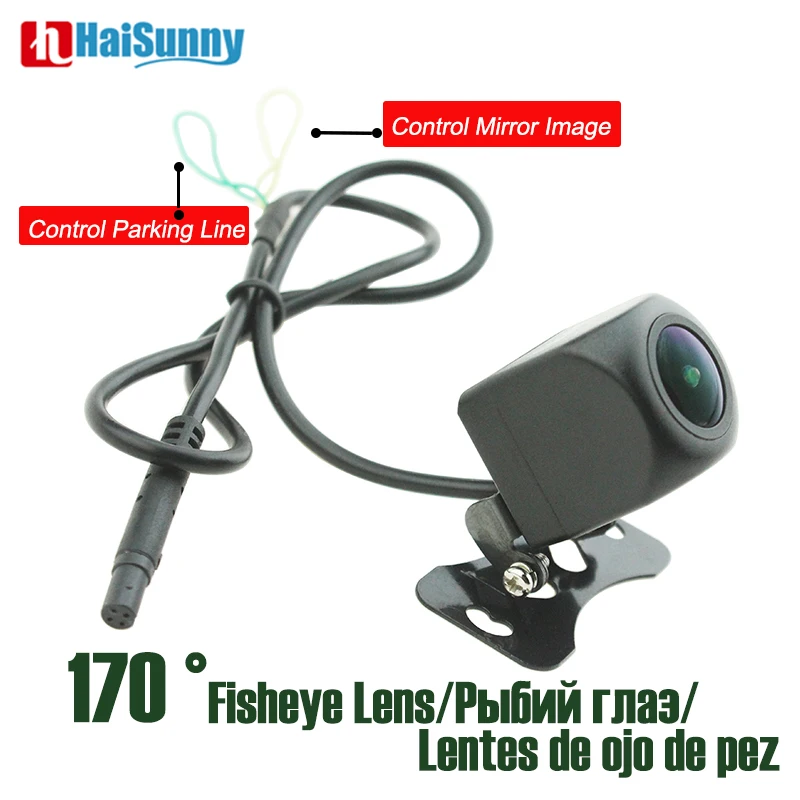

Car Rear Backup Camera Fisheye lens HD Mirror Image 4 Pin No Parking Line Waterproof 170 Degree Wide View Angle Night Vision