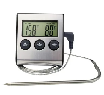 

Kitchen Digital Thermometer Cooking Food Meat BBQ Thermometer Kitchen Timer Function Water Milk Temperature Cooking Tools