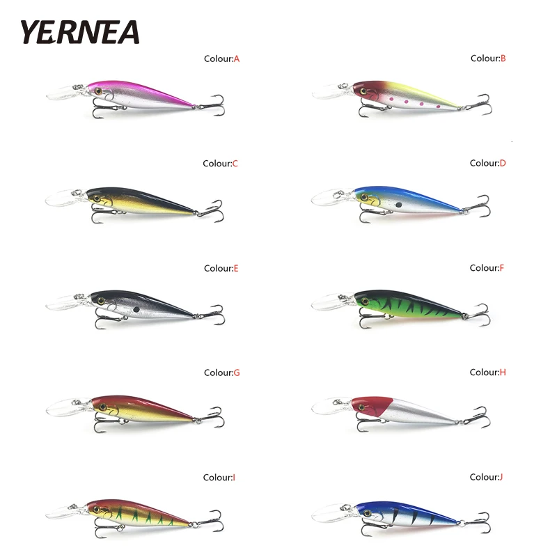 

New 10pcs/Lot 11 cm 10.4 g Minnow Fishing Lures Wobblers Artificial Bait Carp Crankbait Fishing Lure 10 Colors Tackle 3D Eyes