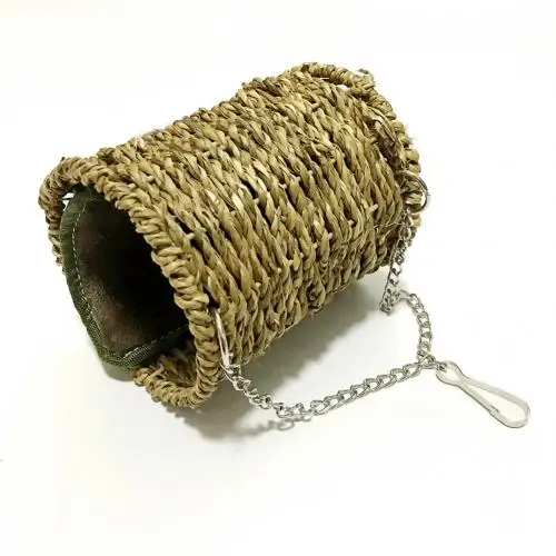 New Parrot Nest Hammock Hanging bird Cage Warm Winter Birds Cage Bed Toys Hamster House parrot cage Ornament Decoration Wood Color