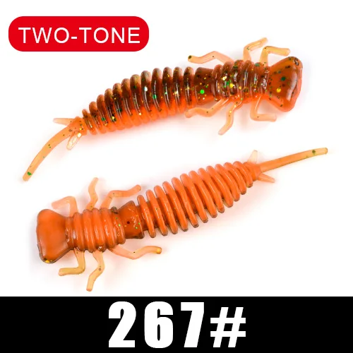 FTK Larva мягкие приманки 50 мм 76 мм 89 мм червь силиконовый бас Щука Swimbait джиггинг запах Аттрактант приманки искусственные приманки для рыбалки - Color: 267