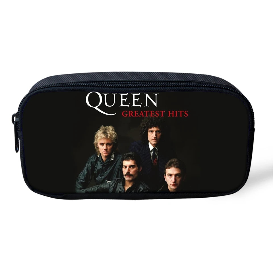 

Fashion Pencil Case Queen Band Printing Primary Students Pen Bags Cool Band Designer Women's Travel Organise Beauticans