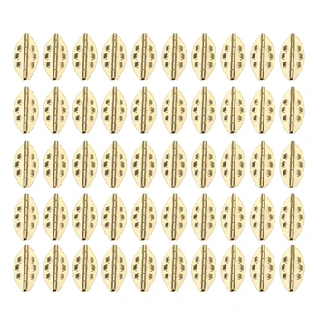 

50Pcs Cabinet Hinge Parliament Decorative Hinges Vintage Wooden Gift Jewelry Box Hinge Fittings For Furniture Hardware 39*17mm