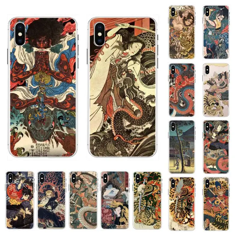 Чехол для телефона FHNBLJ Ukiyo-e в японском стиле iPhone 11 12 pro XS MAX 8 7 6 6S Plus X 5S SE 2020 XR |