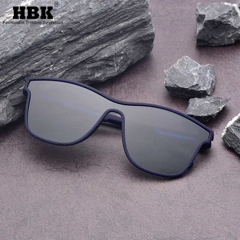 

HBK Personalized Only 15g Polarized Sunglasses Men Women TR90 Light Weight One Piece Sun Glasses Undeformable Eyeglasses UV400