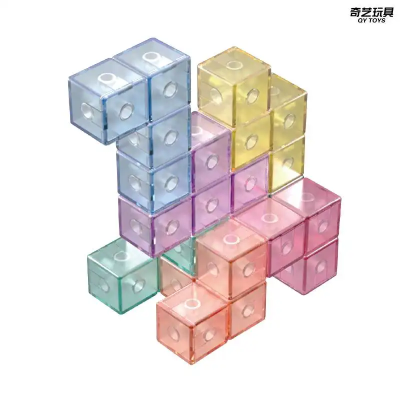 Волшебный магнитный кубик qiyi DIY головоломка 3x3x3 для мозга Магический Обучающие