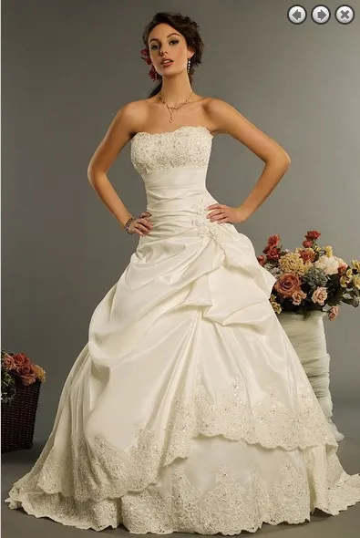 

vestido de noiva casamento taffeta robe de mariage 2018 new design romantic ball long bridal gown mother of the bride dresses