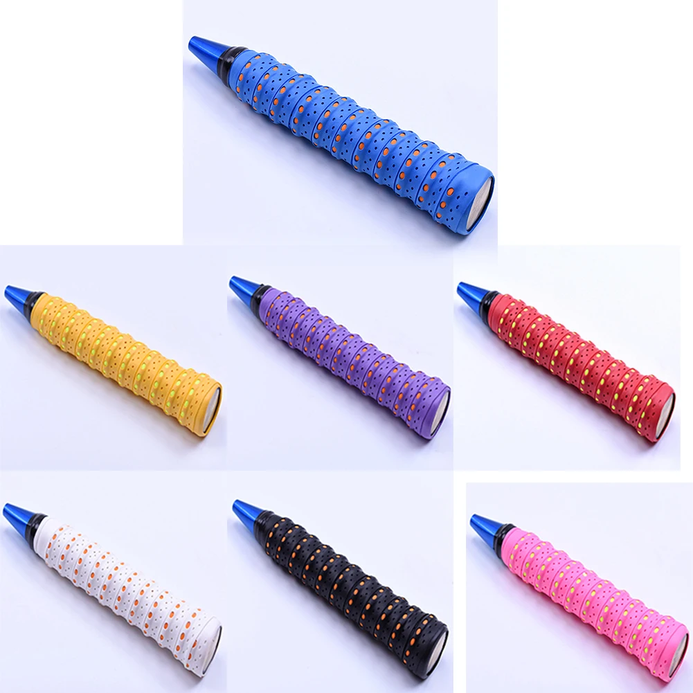 

Colorful Badminton Handle Tape Sweat Band Anti-slip Racket Grips Bat Tennis Fishing Rod Grip Tape