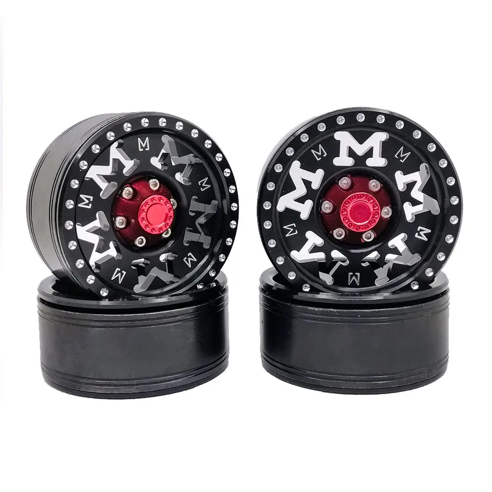 

4pcs Metal Alloy 1.9 Inch Wheel Rim For 1/10 TRX-4 SCX10 D90 90046 KM2 RC Car Rock Crawler Parts Toys Gift
