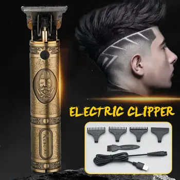 

Hair Clipper Professional Hair Trimmer Clipper Men Rechargeable Electric Edge Powerful Haircut Machine w/ 4 Limit Comb with Box