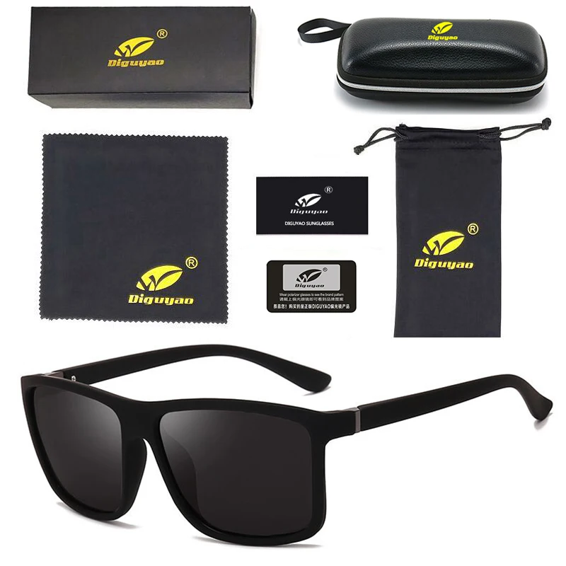 Oculos de sol feminino Модные женские солнцезащитные очки в квадратной оправе, винтажные мужские поляризованные очки - Цвет линз: Gun Gray---Black