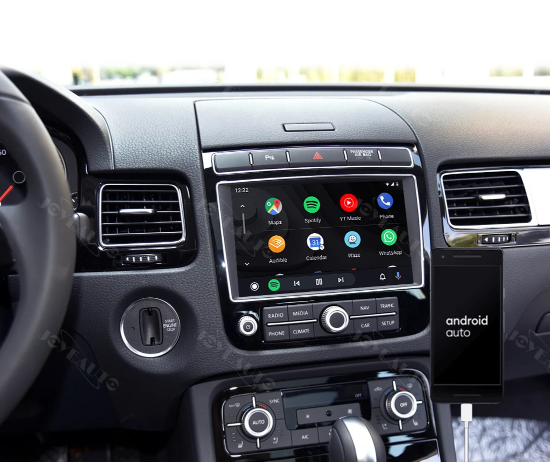 Joyeauto Wifi беспроводной Apple Carplay для 2010- Volkswagen Toureg Golf с iOS13 Android зеркало Android авто зеркало в форме яблока