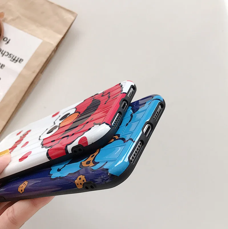 Retro Sesame Street Cookie Elmo cute Couple Phone case for iPhone 11 Pro MAX silicone Cover for iPhone XS MAX Case for coque iPhone 7 7 Plus 8 6S Plus X XR case tpu shell back cover