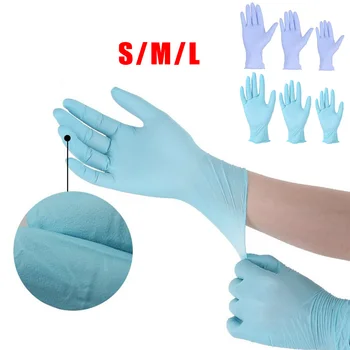 

100pcs Disposable Gloves One-time Use Gloves Nitrile Thickening Work Safety Industrial Rubber Inspection