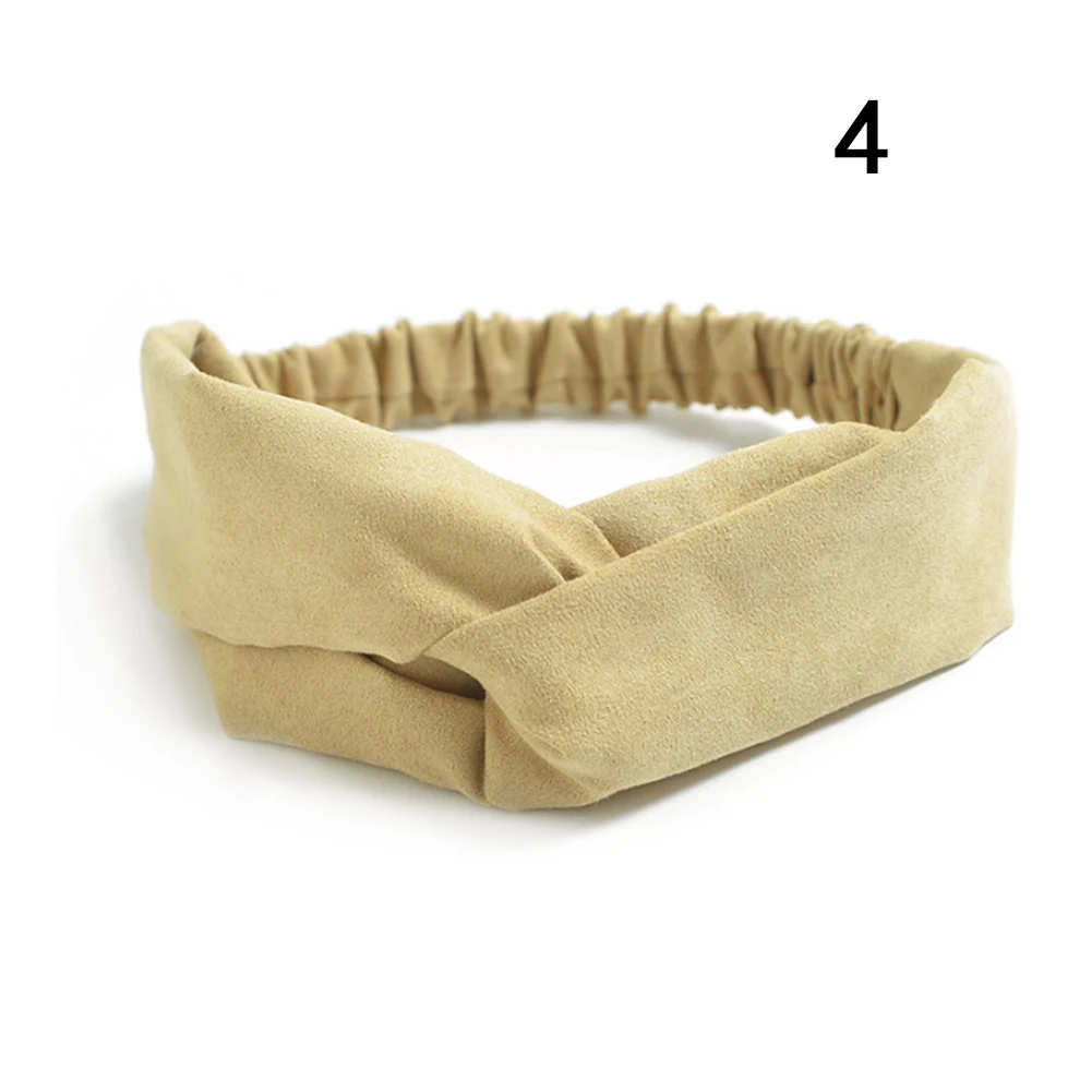 Women Suede Headband Bohemian Vintage Cross Knot Elastic Hairband Girls Hair Accessories Hair Band Floral Solid Knotted Headwear flapper headband Hair Accessories