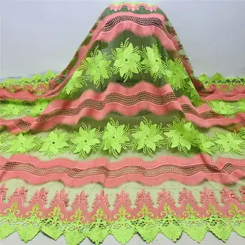

2020 African Net Lace Fabric, High Quality Elegant Nigerian Wedding Lace Fabrics 5Yards Stones French Tulle lace ! DF70908