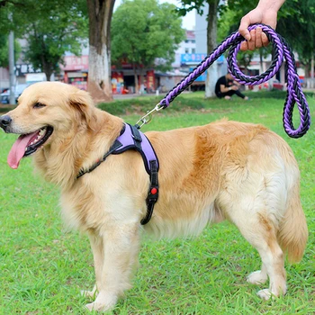 

Soft Adjustable Dog Harness and Leash Set Pet Walk Out Harness Vest Collar Hand Strap Dog Accessories for Small Medium Large Dog