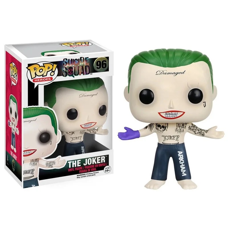 FUNKO POP отряд самоубийц Харли Квинн Джокер кто смеется Ограниченная серия виниловые Фигурки Коллекционная модель игрушки подарок - Цвет: 96 with box