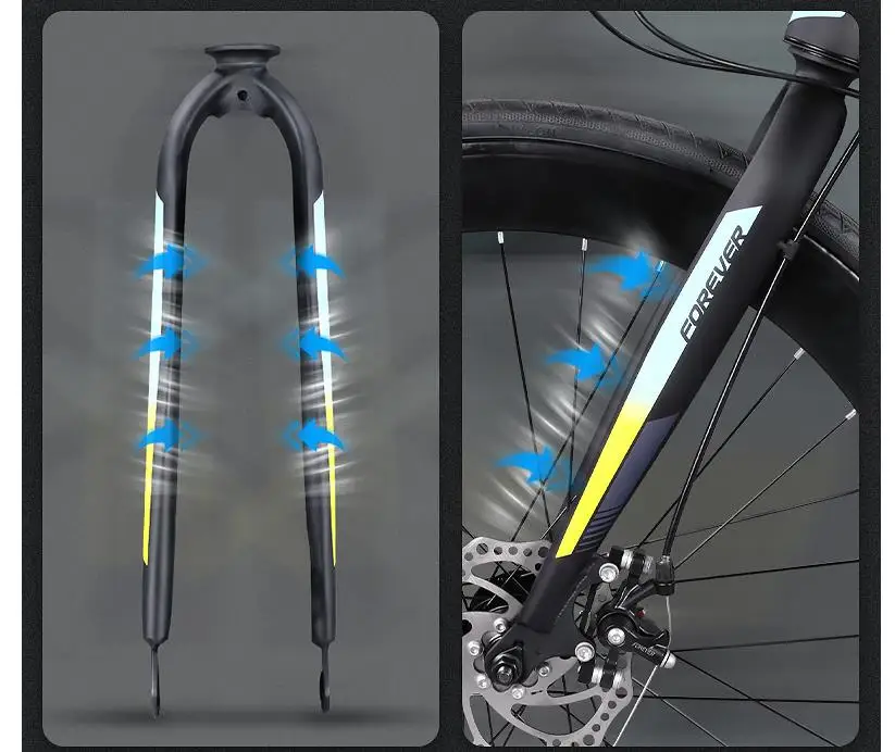 Top bicicleta road bike   700C*23  road  bicycle man& woman bike  27  speed   Disc  brakes 2