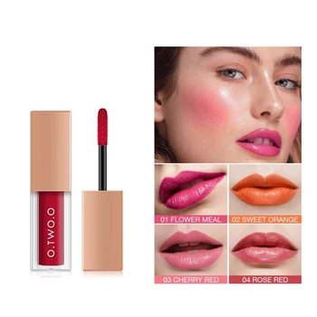

2 In 1 Lip Gloss Liquid Blush 4 Colors Rouge Watercolor Lip Cheek Tint Double Effect Long Lasting Waterproof Soft Smooth Makeup