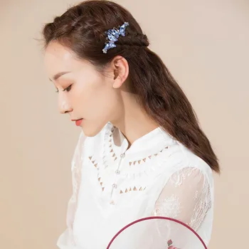 

Crystal butterfly Rhinestone Hair Clips Korea Style Fashion Women Hair Pins Barrettes Girl Hair Styling Accessorie