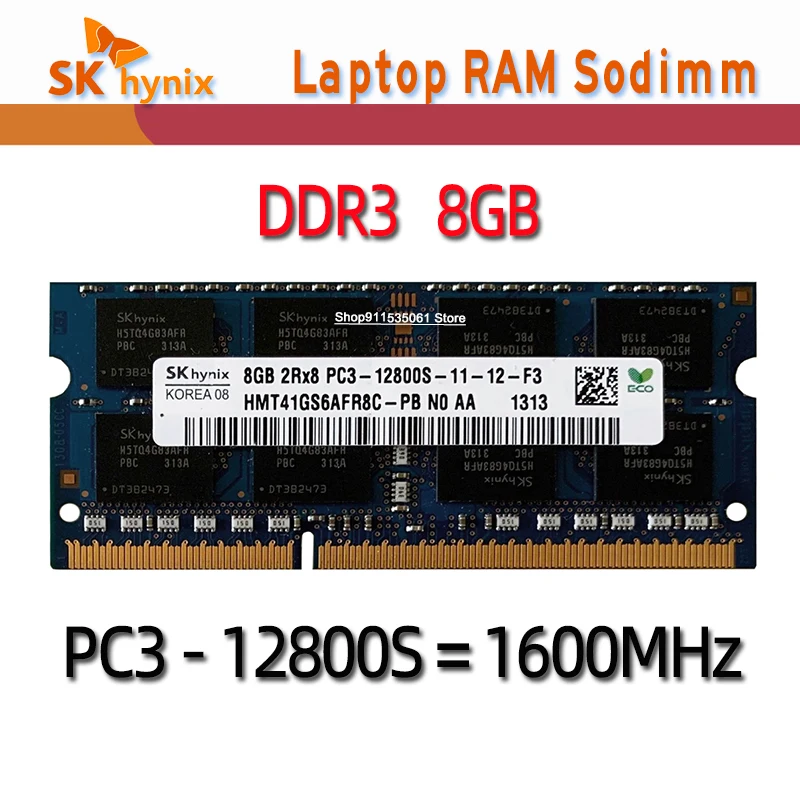 Sk hynix DDR3 ОЗУ 8 Гб 2RX8 PC3L-12800S 1600 МГц 1 35 V ноутбук с оперативной памятью 4 ГБ 10600S 2 8500S 1066