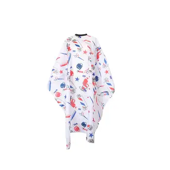 

New 1Pcs Waterproof Tarpaulin Salon Barber Shawl Salon Release Hair Stylist Dress Apron Comb Print Haircutting Tool