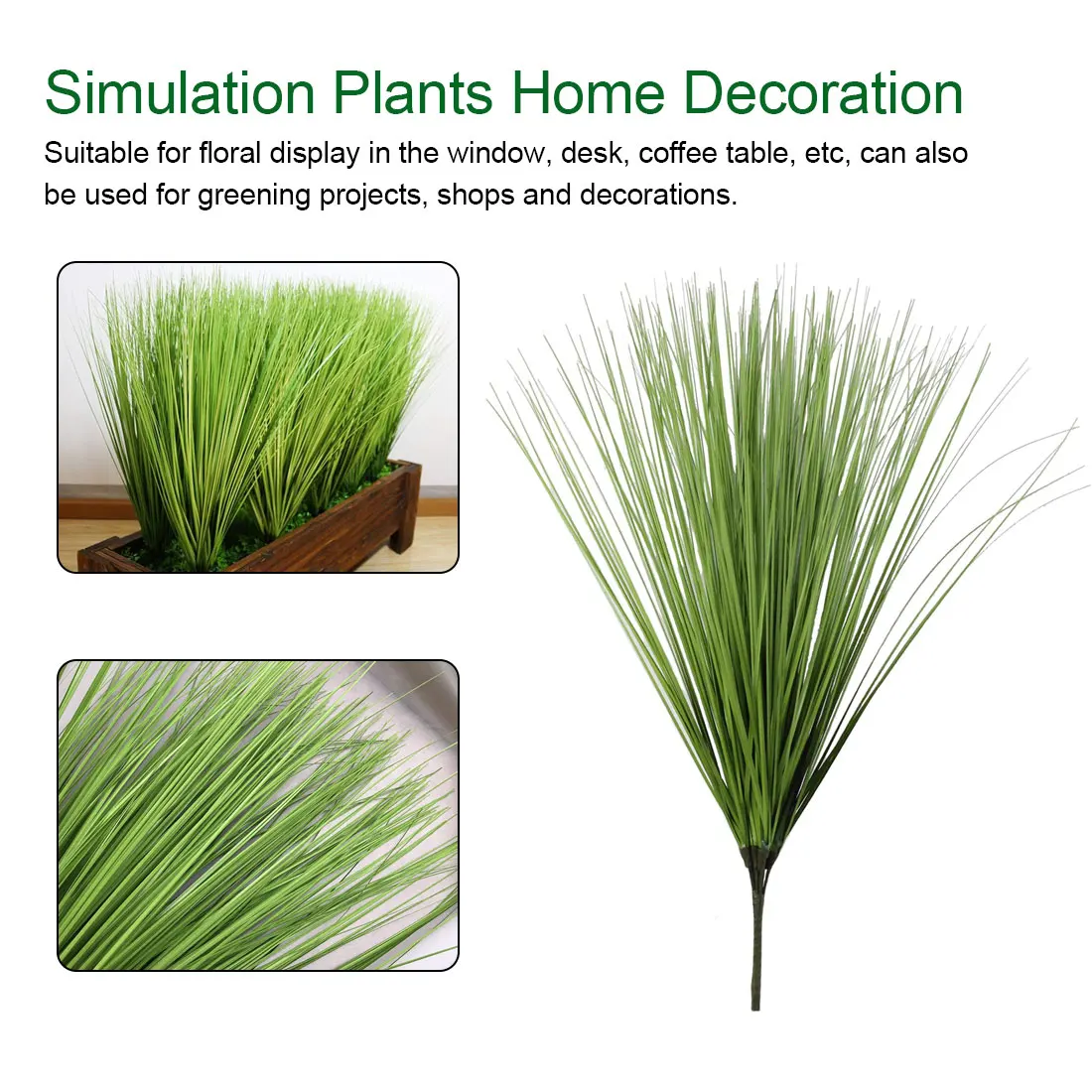 

Artificial Simulation Grass Leaf Onion Grass Silk Flower Decoration Lawn Engineering Simulation Plants Home Decoration