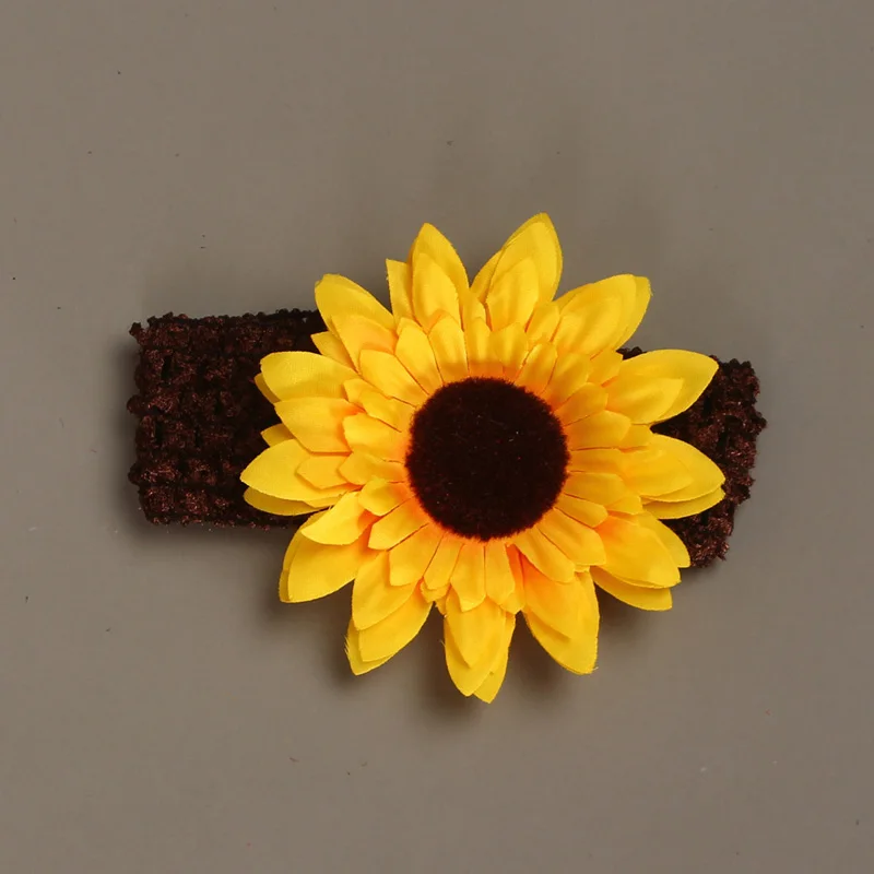 Fairy Sunflower Tutu Dress with Crochet Headband Flower Girl Birthday Party Pageant Costume Kids Autumn Princess Dresses (1)