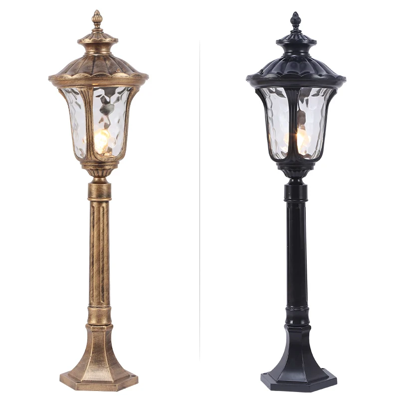 European Style Retro Home/Engineering Lawn Light Outdoor Waterproof Garden Road High Pole Light E27 solar garden lights