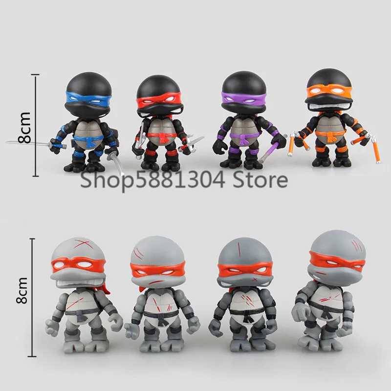 

4pcs/set Anime Figure Magic Turtle Tortoise figure action Cartoon Turtle figures PVC action Movable doll Car Decoration toy gift
