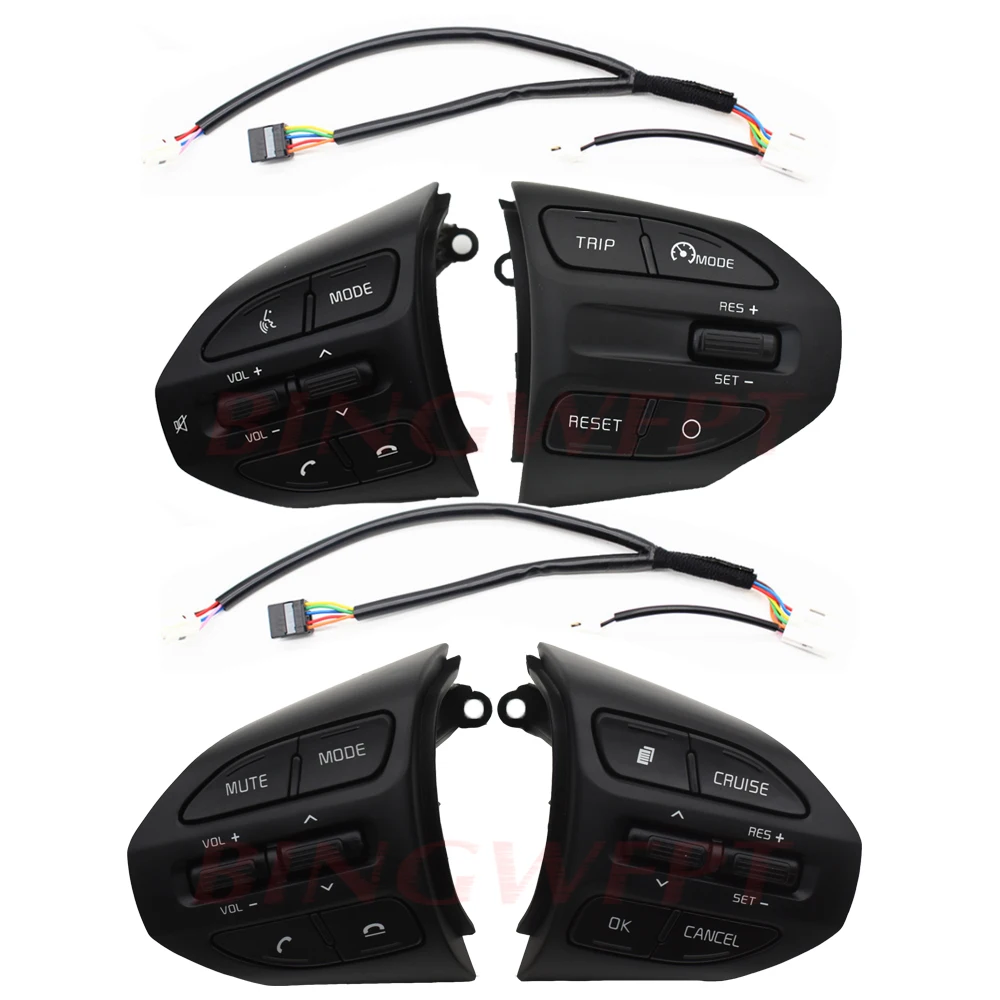 

Steering Wheel Button For KIA K2 RIO 2017 2018 RIO X LINE Buttons Bluetooth Phone Cruise Control Volume Switch