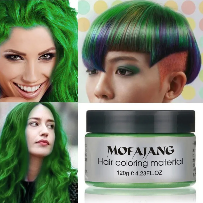 Harajuku Style Styling Products Hair Color Wax Dye One-time Molding Paste Seven Colors Hair Dye Wax maquillaje