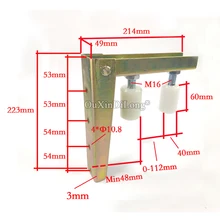 

1PCS Sliding Gate Upper Guide Nylon Roller with Fixed Brackets M16X100 Screws