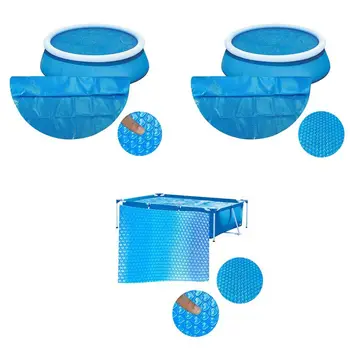

Easy Set Solar Swimming Pool Cover Protector Pool Round Square Inflatable For 4/5/6/8/10/12/15ft Household Children Party