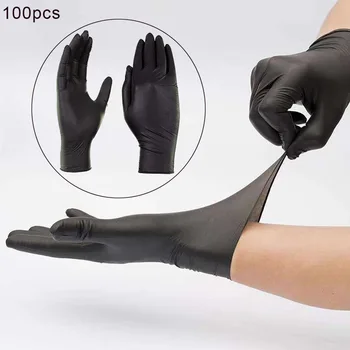 

100 Pairs Disposable Nitrile Gloves Safety Rubber Protection for Working Cleaning Home kitchen